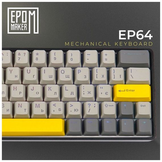 Клавіатура Epomaker EP64 60 Mulan Switch Hot-Swap RGB Wireless/Bluetooth/USB UA Black (EP64-B-M) | Зображення 5