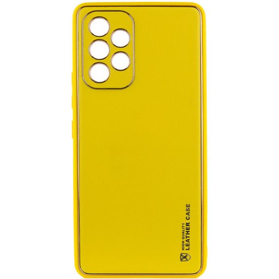 Шкіряний чохол Xshield для Samsung Galaxy A53 5G Білий / White Жовтий / Yellow