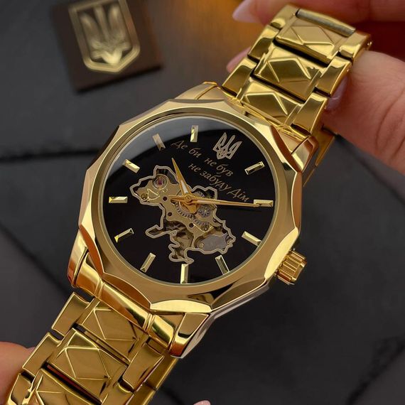 Чоловічий годинник Awarder 024 Не забуду дім Gold-Black | Зображення 4