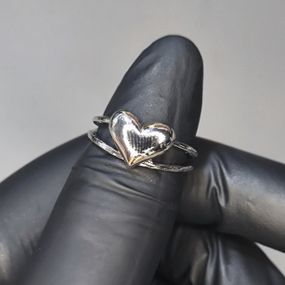 Кольцо #63 для фото ногтей (маникюра) цвет серебро