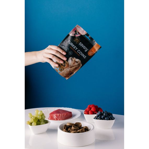 Джерки Savory Puppy Coins With Turkey, монетки для цуценят з індичкою, 100 г | Зображення 7