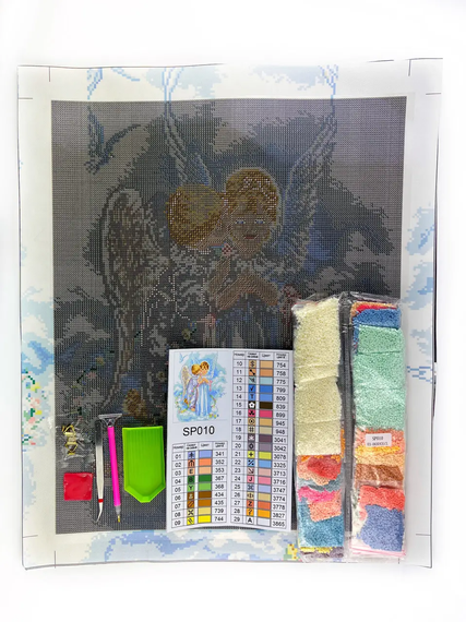 Алмазна мозаїка Діти янголята 40х50 см ColorArt  SP010 | Зображення 2