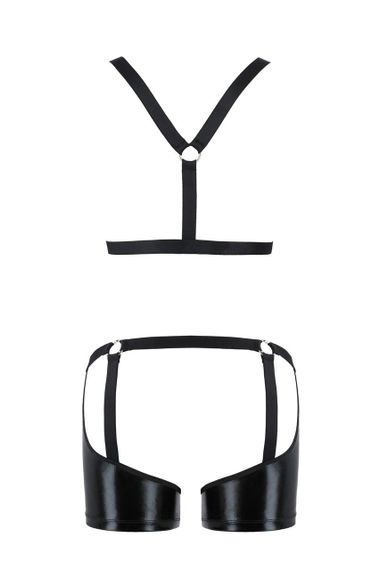 Комплект эротического мужского белья Passion 047 SET JOHN XXL/XXXL Black, трусы, портупея sexstyle | Зображення 3