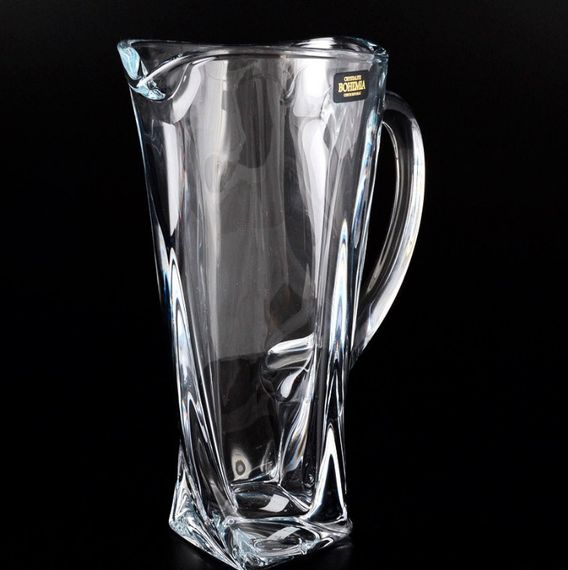 Кувшин стеклянный Bohemia Quadro 1.1 л (3K735/99A44/110), для воды, молока, напитков, универсальный | Зображення 1