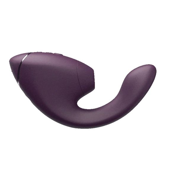 Подвійний вакуумний кліторальний стимулятор з вібрацією Womanizer Next Duo - Dark Purple | Зображення 2