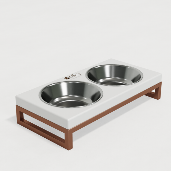 Миски на подставке для маленьких собак и котов Hollky Base XS (2 × 0,25 л) BXS-28145-GLWH | Зображення 5