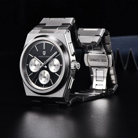 Чоловічий годинник Pagani Design PD-1761 Silver-Black | Зображення 1