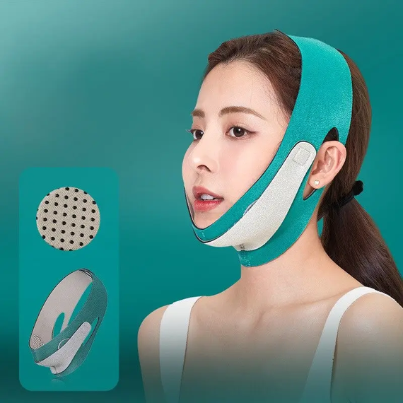 Универсальный V-образный ремень - маска для подтяжки лица и кожи FACE LIFT UP Полноразмерный бандаж - повязка для коррекций | Зображення 3