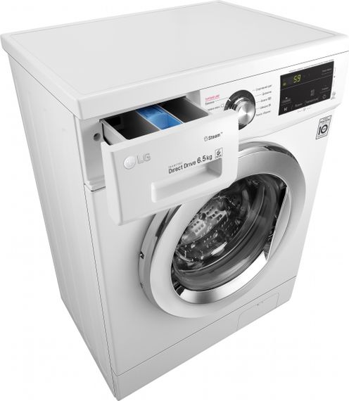 Стир. машина с фронт. загр. LG F2J3WS2W, 6,5кг, 1200, A+++, Пар, глубина 44см, Дисплей, Инвертор, Белый (F2J3WS2W) | Зображення 7