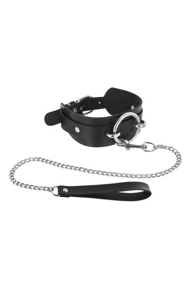Нашийник великим кільцем та з повідцем Fetish Tentation Ring and Leash | Зображення 1