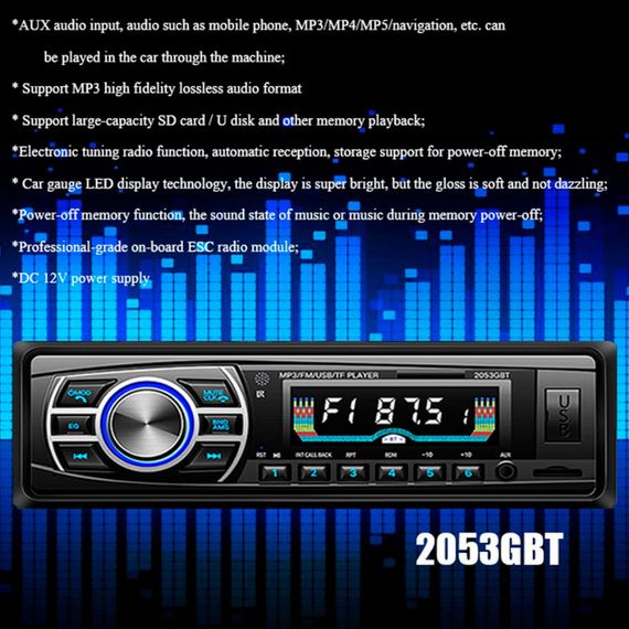 Автомагнітола 1DIN MP3-8506BT RGB Bluetooth 2.0 (MER-12631_552) | Зображення 8