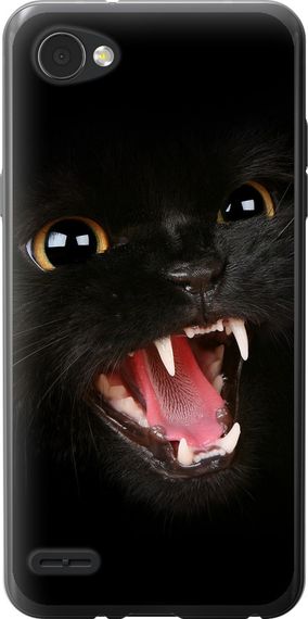 Чехол на LG Q6 Чёрная кошка "932u-1094-17620"
