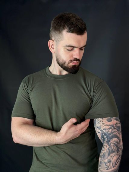 Футболка Військова Олива Х/Б Military Бавовна | Зображення 7