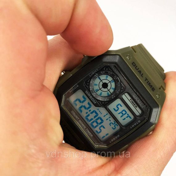 Військові годинники з підсвічуванням SKMEI 1299AG, Стильні тактичні годинники для чоловіків AR-53 | Зображення 5