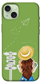 Чохол з картинкою Travel girl для Apple iPhone 15 Plus (6.7")