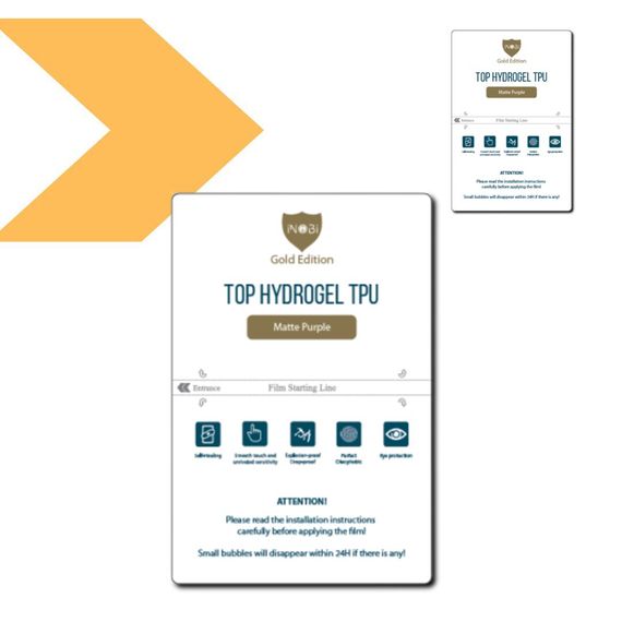 Гидрогелевая пленка для экрана с матовым покрытием, пурпурная, iNobi, Gold Edition Matte Purple PG-005 25 штук (24021-01_1736) | Зображення 2