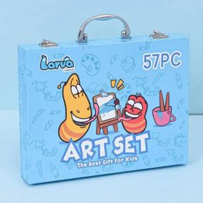 Набор карандашей для рисования детский 57 шт Art Set Синий