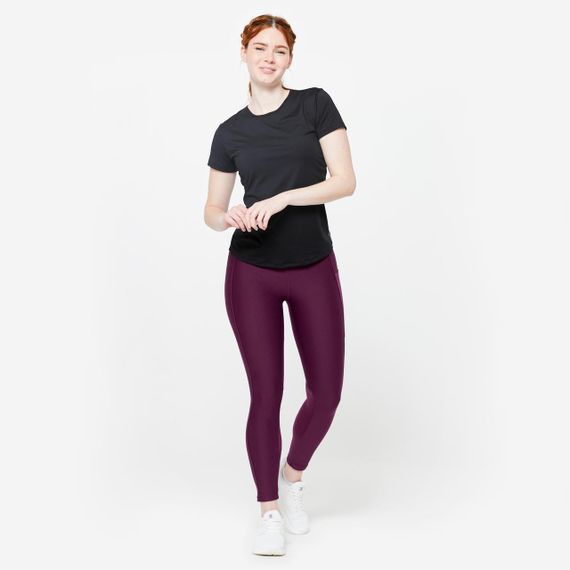 Легінси жіночі для фітнесу з кишенею сливові - 2XL / W39 L31 | Зображення 1