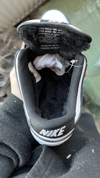 Кросівки зимові Dunk Black White ХУТРО , В'єтнам зима 0275 39 25 см | Зображення 4