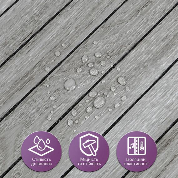 Покриття вінілове самоклеюче 3D рейки 600х600х2,8мм SW-00003247 | Зображення 3