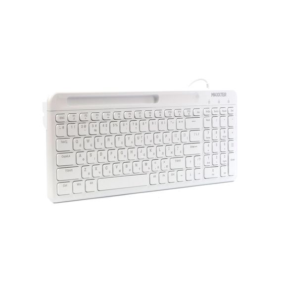 Клавіатура Maxxter KB-01W-UA USB White (KB-01W-UA) | Зображення 2