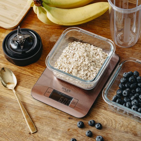 Ваги кухонні електронні Adler AD 3183 Copper до 5 кг з металевою платформою з нержавіючої сталі | Зображення 8