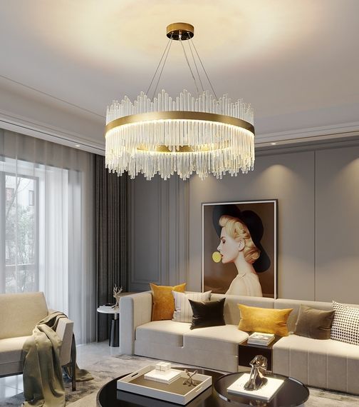 Люстра світлодіодна підвісна LED світильник для квартири на стелю лед 26925 Золото 60-180х80х80 см.