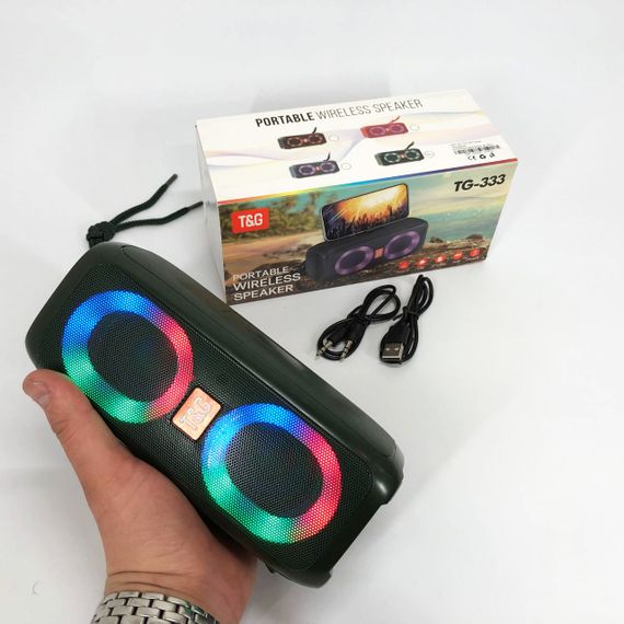 Акустические колонки с led подсветкой TG333, Колонка для любителей активного отдыха FR-14 | Зображення 7