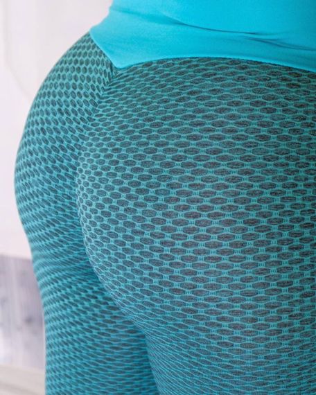 Жіночі зелені фітнес лосини plus size | Зображення 3