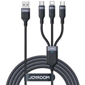 USB-кабель 120cm JoyRoom 3 in 1 Multi-Use 3.5A /black/ S-A18
