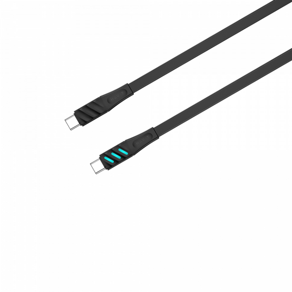 Кабель USB-C to USB-C HAVIT HV-CB6254 PD60W 3A 1м з LED індикатором Black | Зображення 3