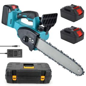Акумуляторна ланцюгова пила 12" з 2-ма акумуляторами, в кейсі / Бездротова електропила / Електрична міні пила