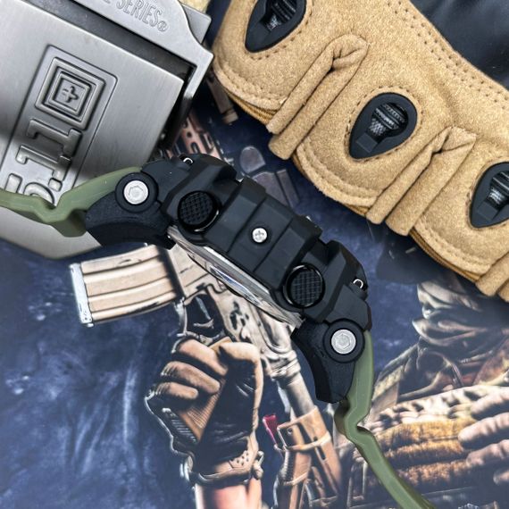 Чоловічий годинник Skmei 1356AG Army Green + Compass | Зображення 8