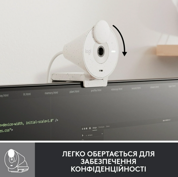 Веб-камера Logitech Brio 300 FHD White (960-001442) | Зображення 8