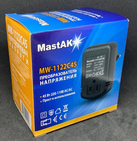 Преобразователь напряжения MW-1122C45 220v в 110v ( 45 Ватт ) | Зображення 2
