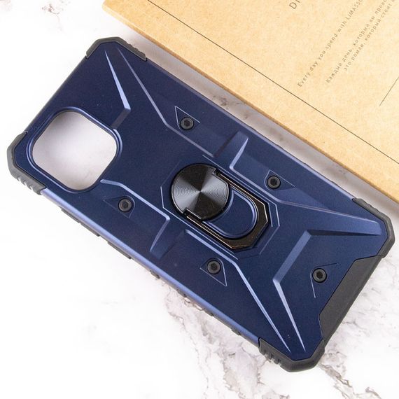 Ударопрочный чехол Pathfinder Ring для Xiaomi Redmi A1 / A2 TPU+PC, Кольцо-держатель, Синий / Navy | Зображення 3