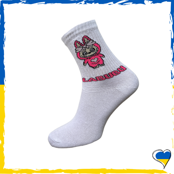 Шкарпетки трендові Labubu Лабубу жіночі та підліткові 36-40