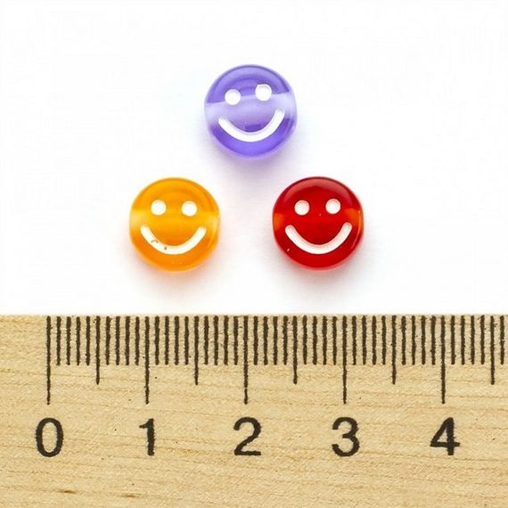 Декоративні намистинки для творчості Смайлики Будинок Бусин УТ100028626 в упаковці 70 шт | Зображення 3