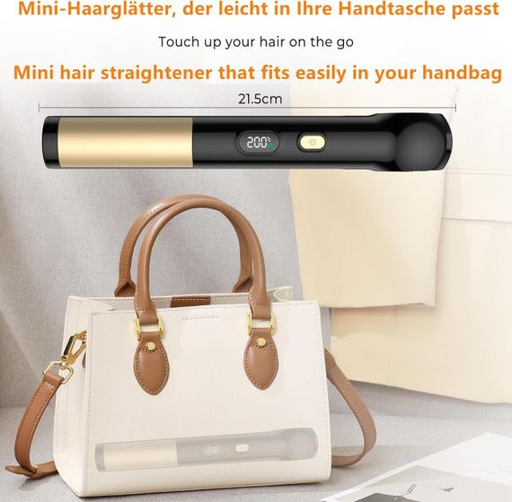 Беспроводной выпрямитель для волос Atopskins, дорожный выпрямитель для волос «2 в 1» с тремя режимами нагрева, | Зображення 6