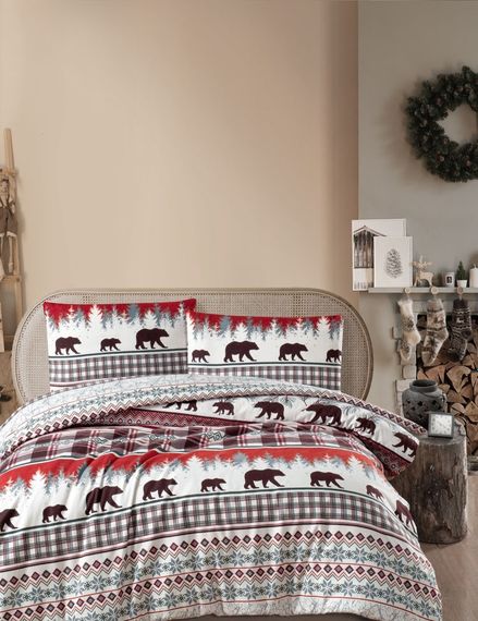 Комплект постільної білизни First Choice Flanel 160×220 см Cozy Tile