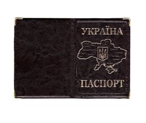 Обложка кожзам на паспорт Карта 52838, тиснение золотом Бордовый
