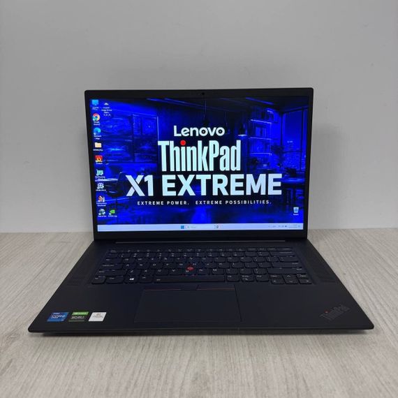 Ігровий ноутбук Б-клас Lenovo ThinkPad X1 Extreme Gen 4 / 15.6" (1920x1080) IPS / Intel Core i7-11850H (8 (16) ядра по 2.5 - 4.8 GHz) / 16 GB DDR4 / 512 GB SSD / nVidia GeForce RTX 3070, 8 GB GDDR6, 256-bit / WebCam б/в | Зображення 1