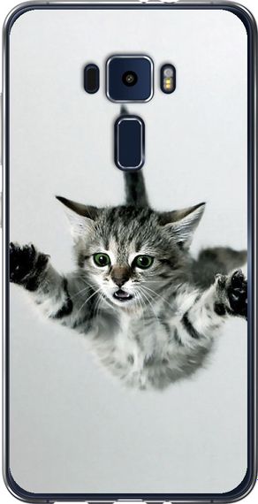 Чехол на Asus Zenfone 3 ZE552KL Летящий котёнок "2322u-448-17620"