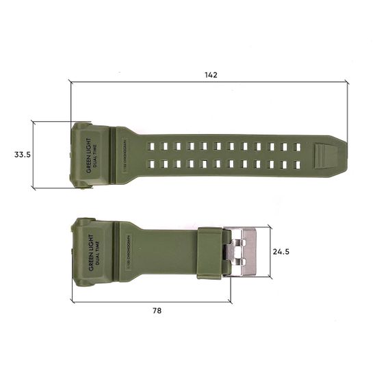 Ремінець для годинника Skmei 1968AG Army Green | Зображення 2