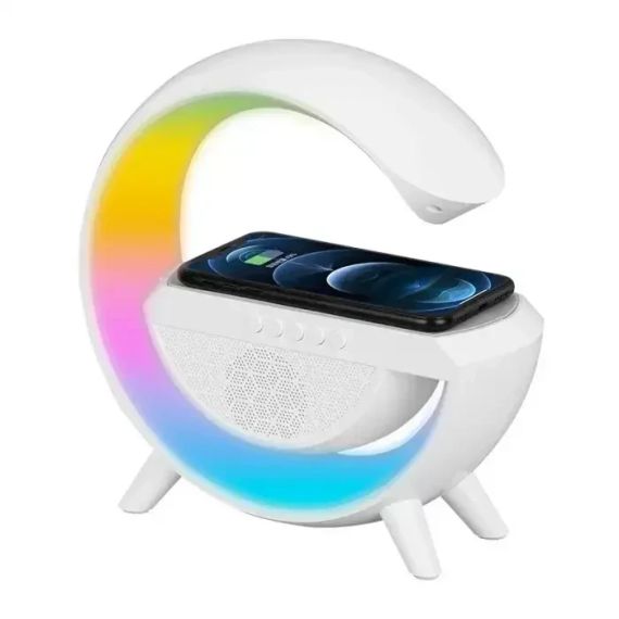 Умный светильник/ Ночник c беспроводной зарядкой для телефона/Bluetooth-колонка | Зображення 6