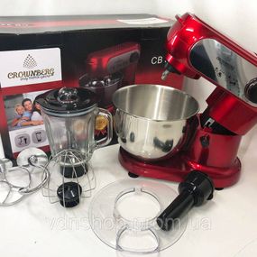 Кухонний комбайн 3 в 1 Crownberg CB-3404 Тістоміс-М'ясорубка-Блендер (2200 Вт) VP-96