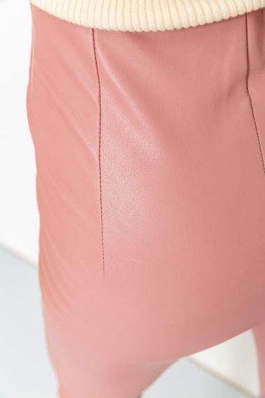 Лосини жіночі шкірозамінник, колір пудровий, 164R81 | Зображення 4