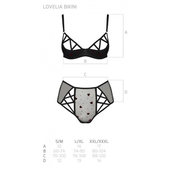 Еротичний комплект з малюнком LOVELIA BIKINI black XXL/XXXL - Passion | Зображення 4