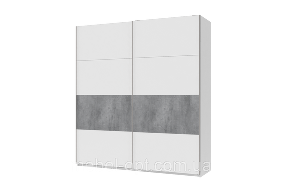 Шафа купе G-Caiser Doros Білий / Білий вставка Бетон 2 ДСП 220х60х240 (42003004)