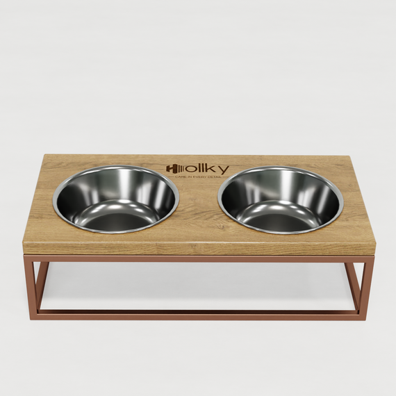 Миски на подставке для средних собак и больших котов Hollky Base M (2 × 0,95 л) BM-422110-GLNT | Зображення 7
